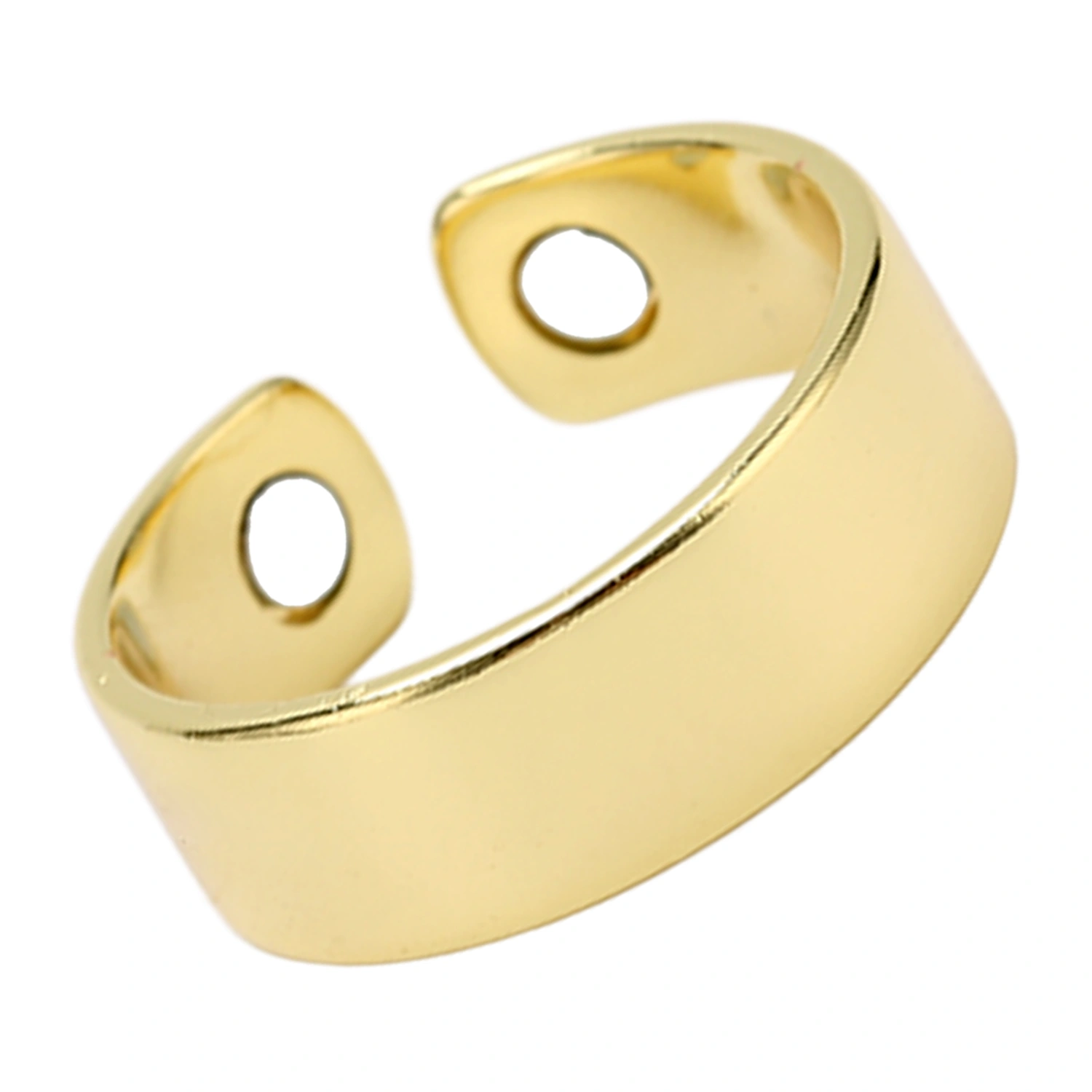 Elegant Magnetic Therapy Ring for Men Women Reduce Arthritis Pain Adjustable Lymphatic Drainage Ring Golden