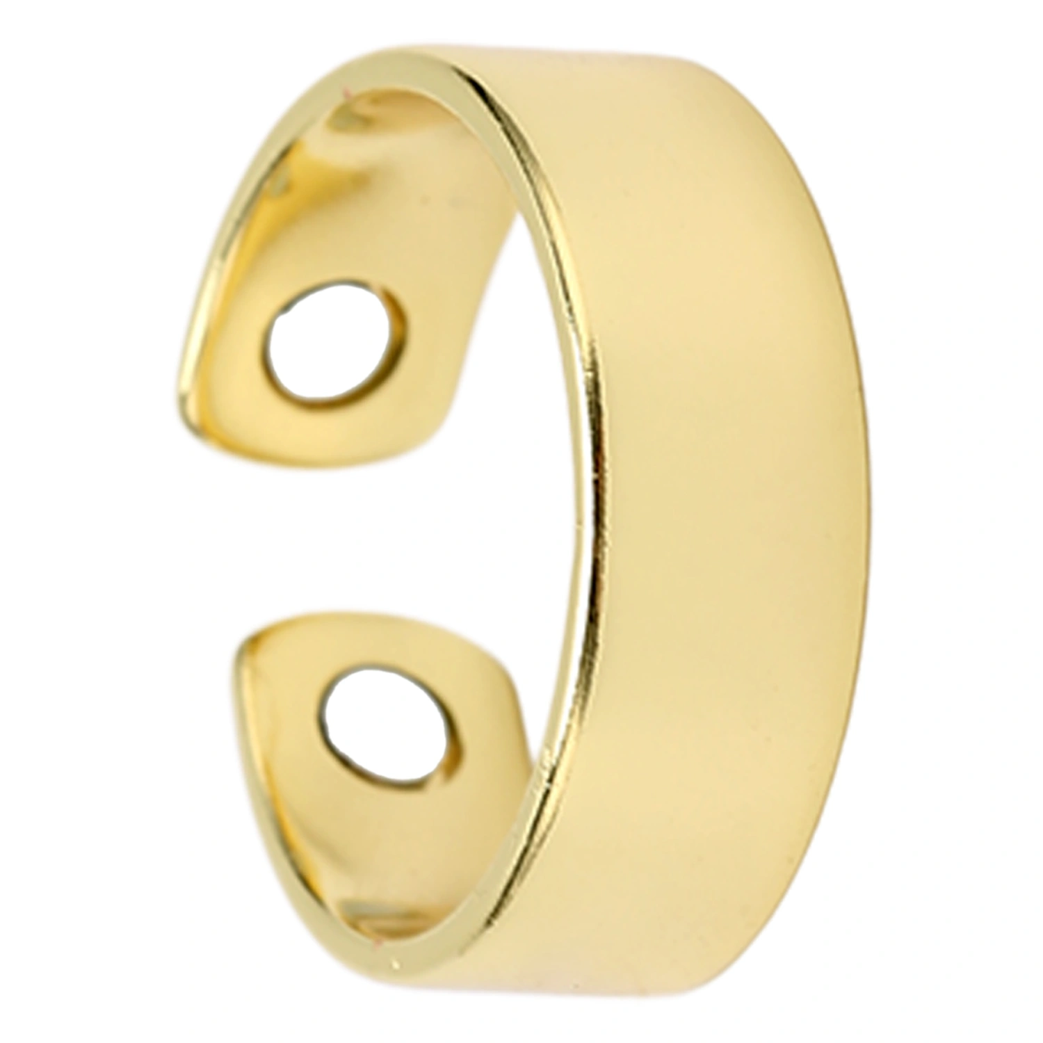 Elegant Magnetic Therapy Ring for Men Women Reduce Arthritis Pain Adjustable Lymphatic Drainage Ring Golden