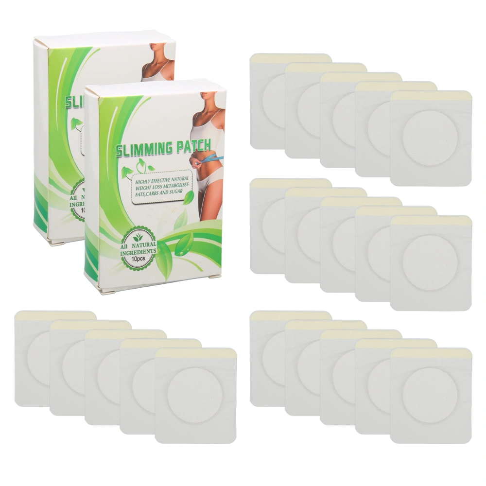 20pcs Body Slimming Stomach Stickers Fat Burning Promote Circulation Body Shaping Navel Pads