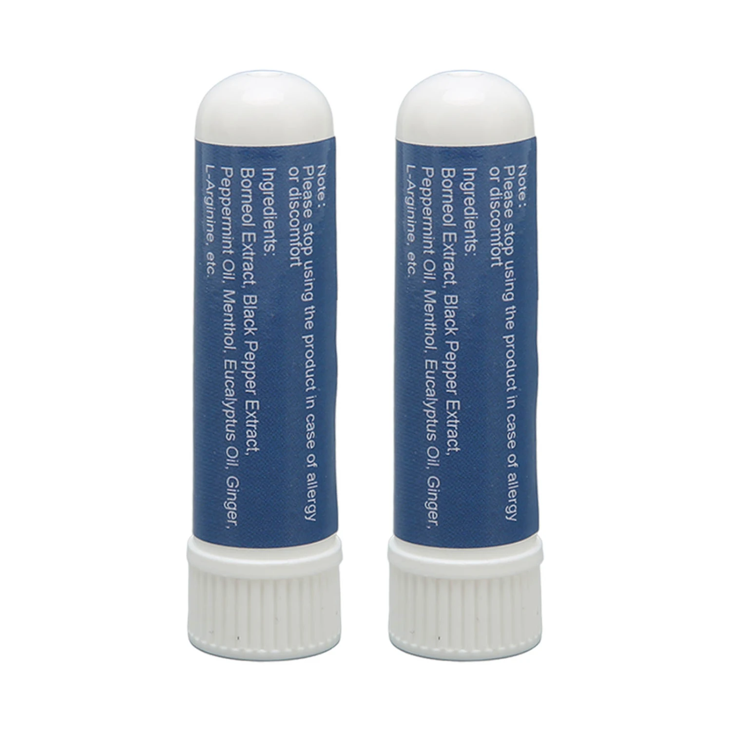 2pcs 1g Nasal Inhalers Refreshing Relieve Congestion Body Slimming Herbal Nasal Inhaler White