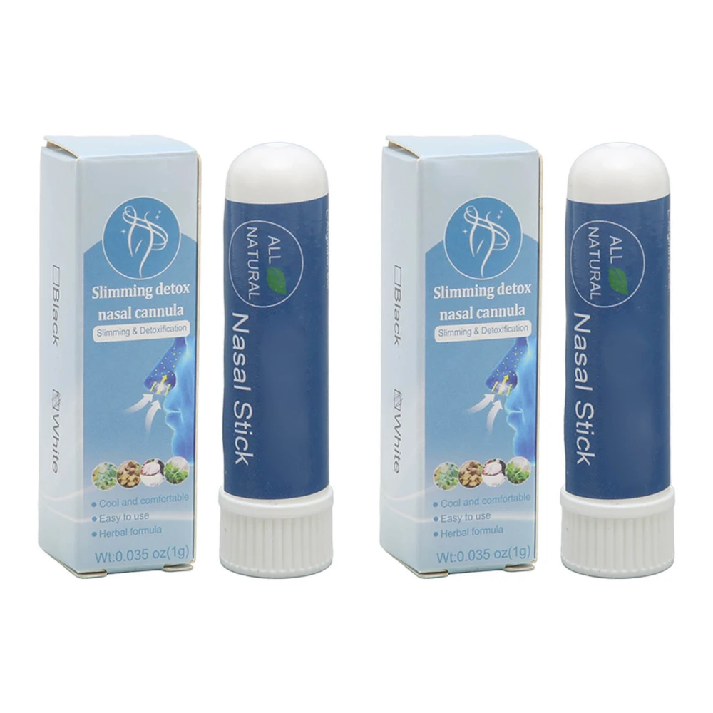 2pcs 1g Nasal Inhalers Refreshing Relieve Congestion Body Slimming Herbal Nasal Inhaler White