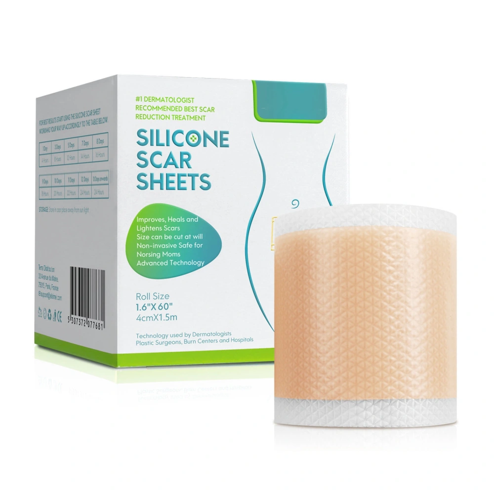 4.9ft 1.6in Scar Roll Silicone Scar Sheets Professional Scar Removal Sheets for C Section Stretch Marks