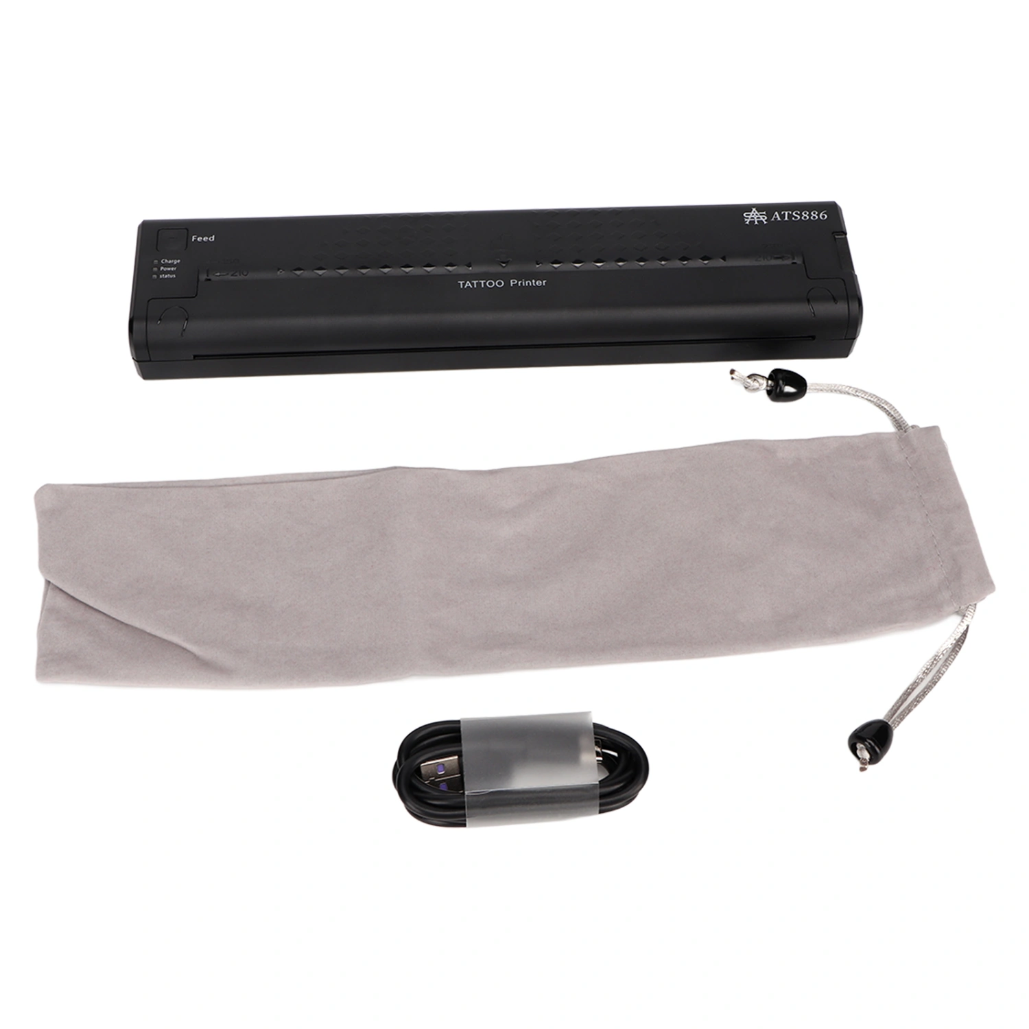 Mini Thermal Tattoo Transfer Copier Clear Patterns Tattoo Transfer Printer with 1200mAh Battery Black
