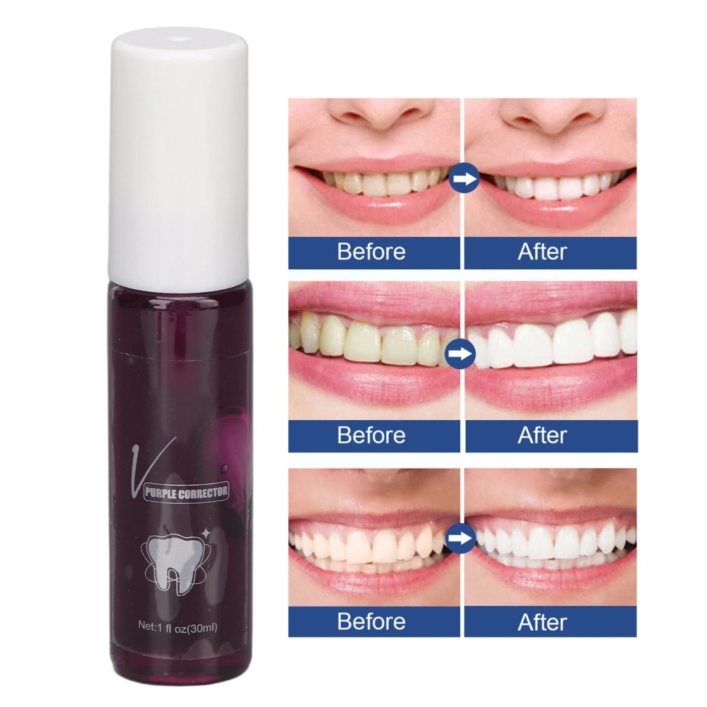 30ml Purple Shampoo Toothpaste Stain Removal Color Correcting Whitening Brighten Foam Toothpaste