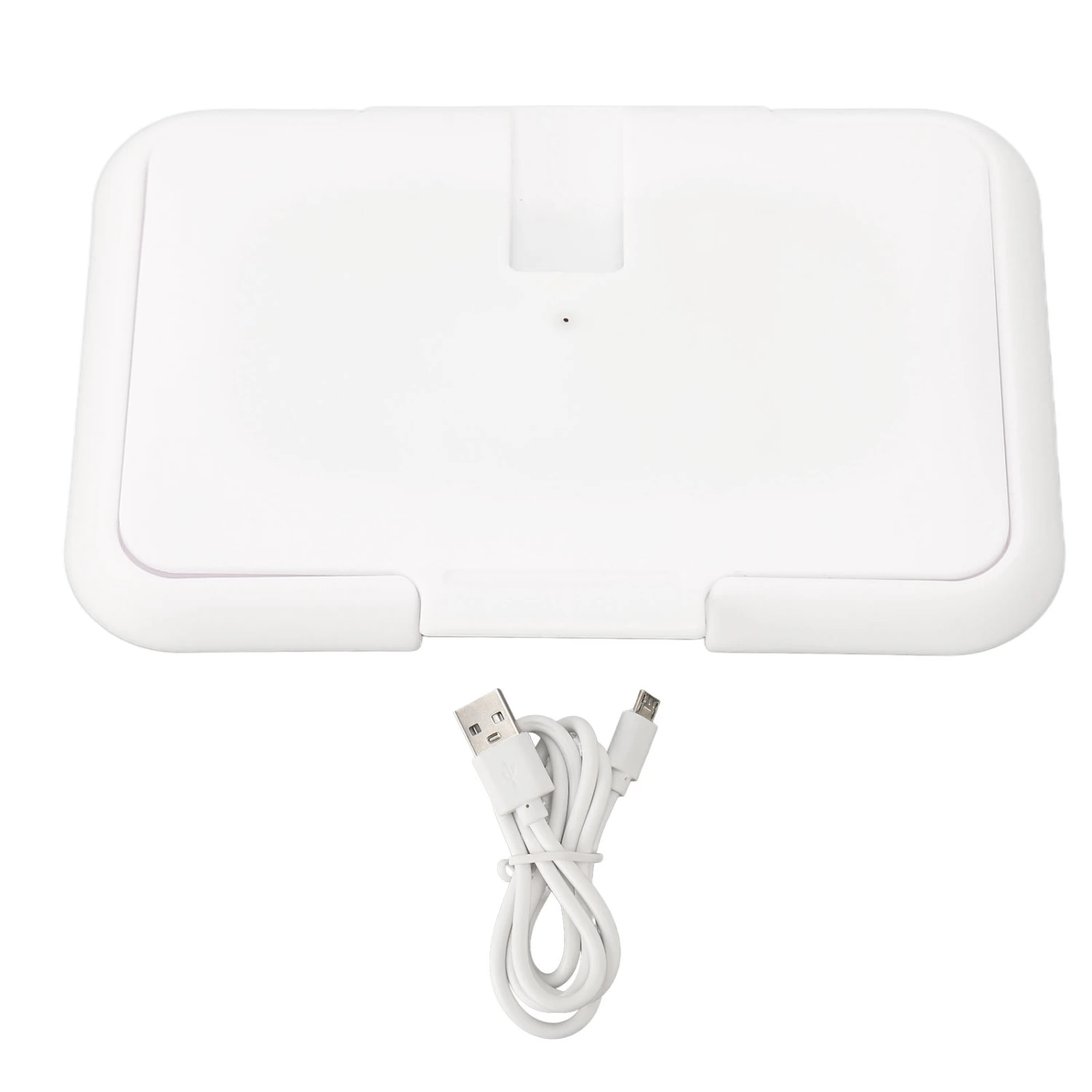 Baby Wipe Warmer Case Travel Holder Refillable Constant Temperature Ultra Thin USB Heating Wipe Case White