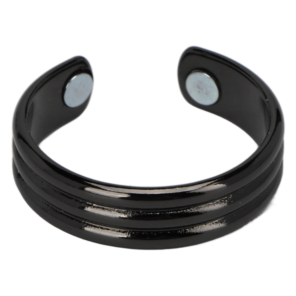 Men Women Adjustable Magnetic Ring Black Metal Stylish Fatigue Joint Soreness Relief Ring Jewlery Accessory