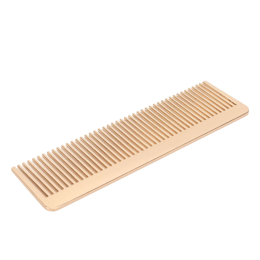 Hair Comb Mini Wide Teeth Styling Zinc Alloy Portable Beard Comb for Home Salon Golden