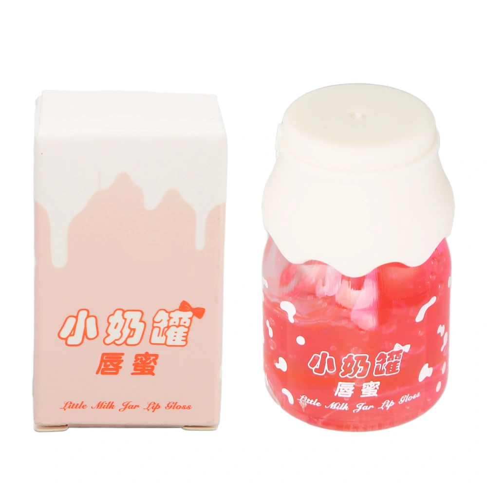 Moisturizing Lip Oil Women Milk Can Shaped Mild Repair Hydrating Lip Gloss for Dry Chapped Lips