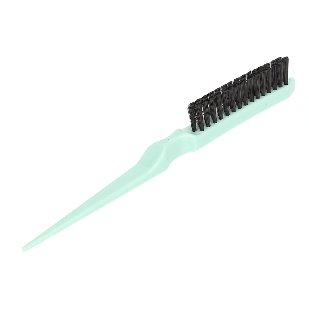 Hair Teasing Brush Men Women Salon Nylon Hair Rat Tail Teasing Brush for Back Combing Styling Tool Green