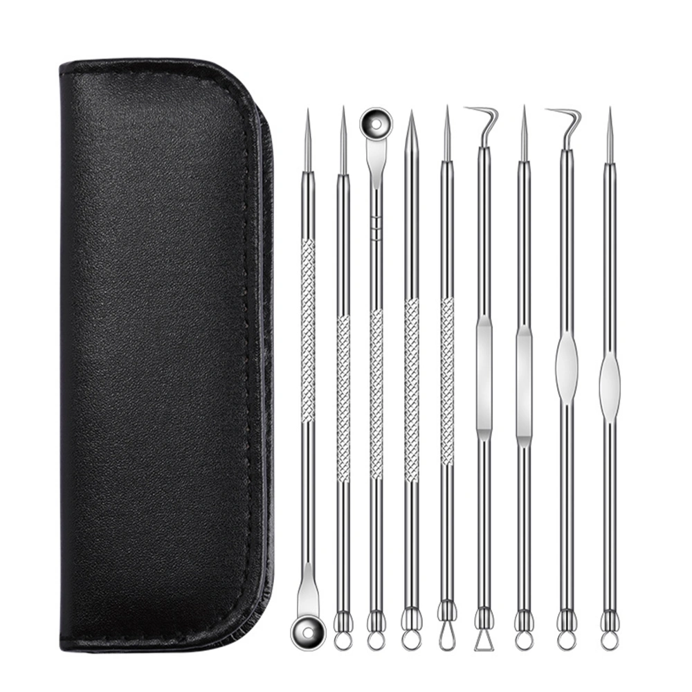 18pcs Blackhead Pimple Needle Set Double Ended Stainless Steel Pimple Popper Tool Kit for Salon