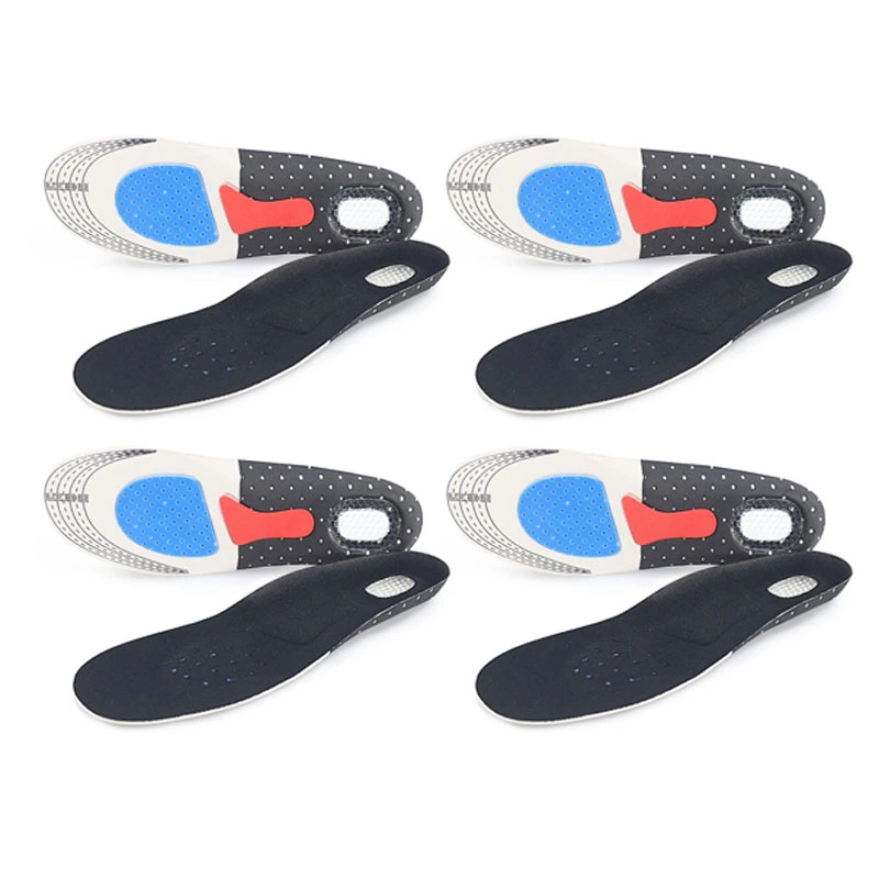 4 Pairs Black Sports Insole Men Women EVA Breathable Shock Absorption Cushioning Shoe Inserts S (35-40)