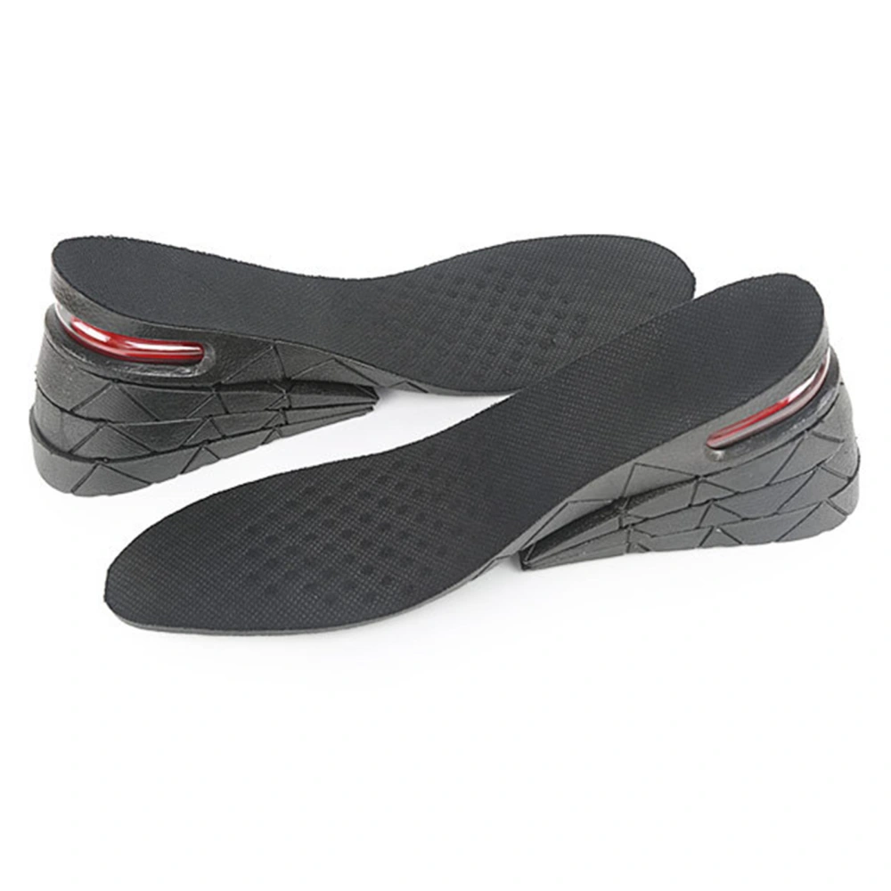 Black Height Increase Insole Men Women Soft Elastic 4 Layer Heel Lift Inserts 1.2 to 3.5in