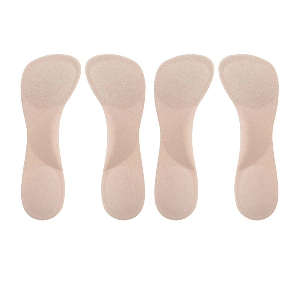 2 Pairs High Heel Insoles Soft Comfortable Shock Absorption 3/4 High Heel Insoles Cushion Pad for Women Apricot