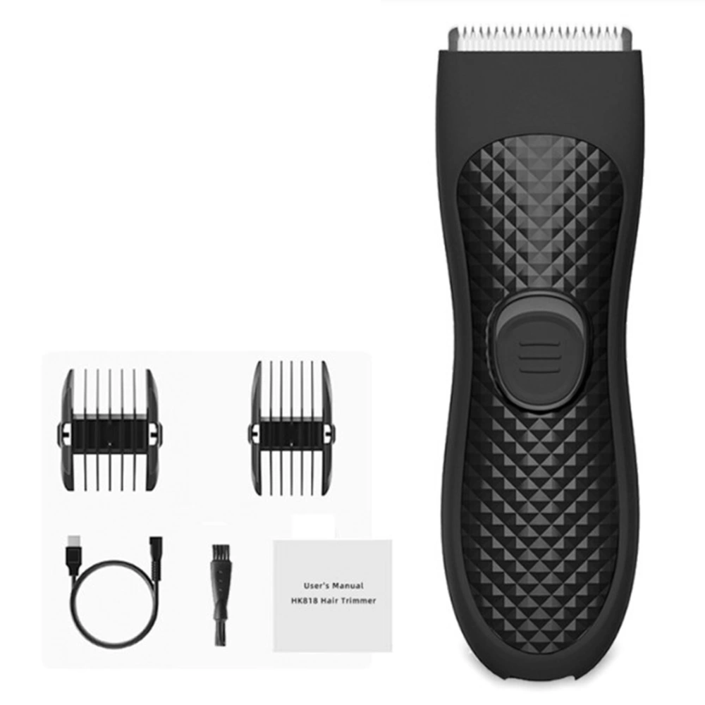 Electric Hair Remover Waterproof Low Noise Hair Grooming Trimmer for Men Women Black