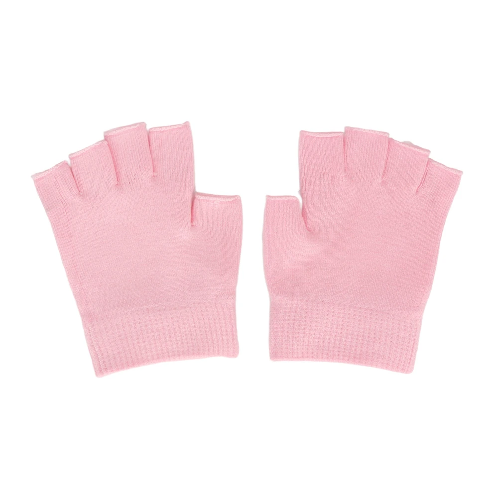 2Pcs Moisturizing Gel Half Gloves Nourishing Softening Repairing Moisturizing Spa Fingerless Gloves for Cracked Dry Skin