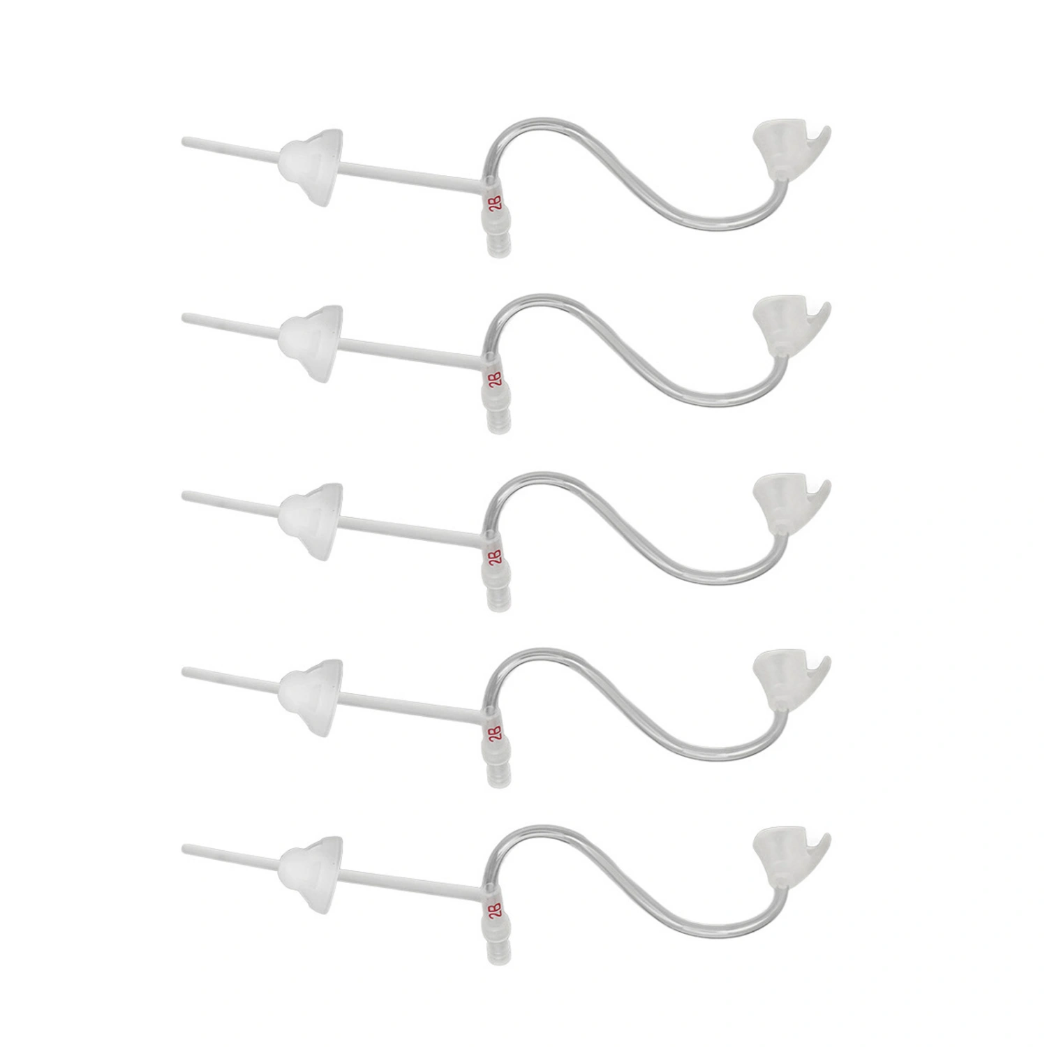 5pcs Sound Amplifier Tubes Single Layer Eartips Replacement Accessory Reduce Noise Flexible Sound Aid Tube M