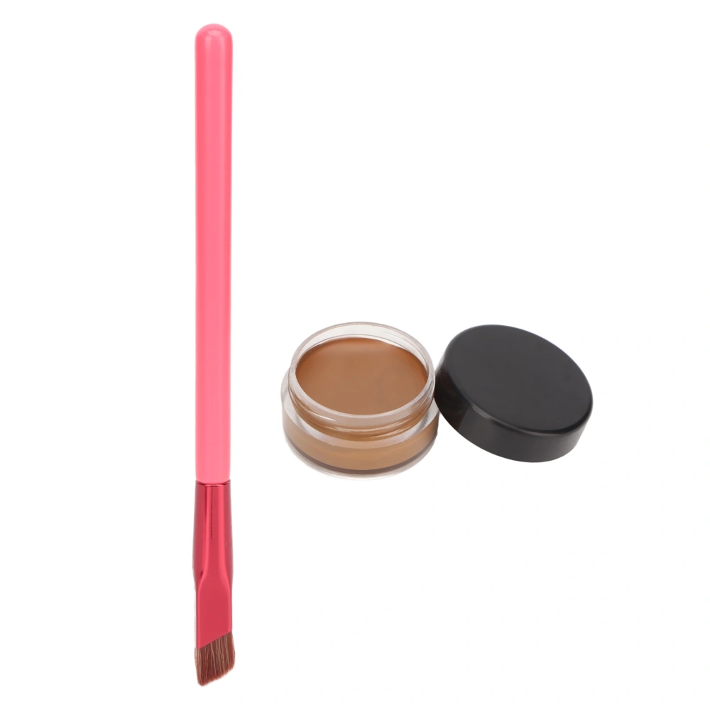 Multifunction Eyebrow Cream Waterproof Sweatproof Eyebrow Makeup Gel with Bevel Brush Light Brown