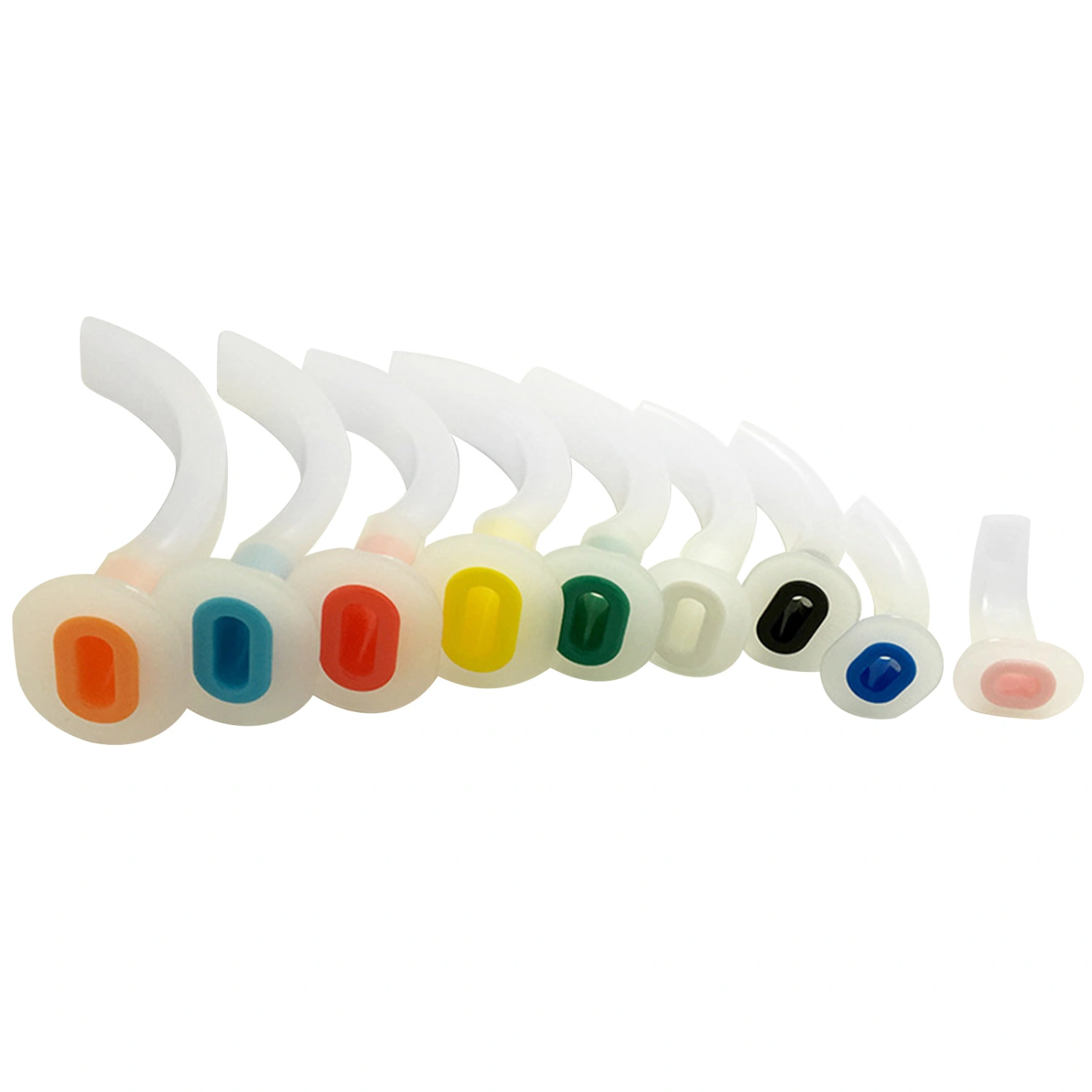 Disposable Oropharyngeal Airway Tube Multi Color 9 Size Flexible Structure Smooth Surface Airway Emergency Kit