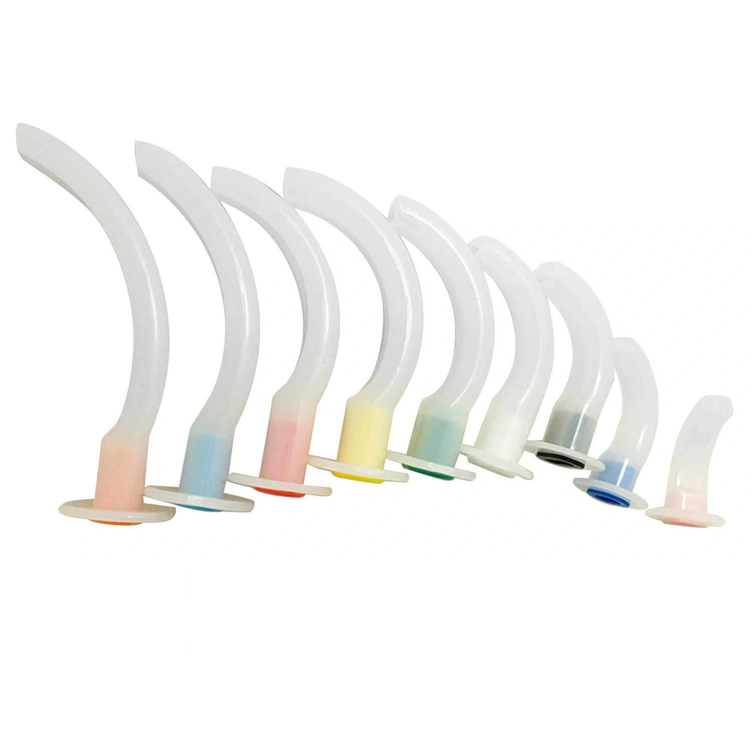 Disposable Oropharyngeal Airway Tube Multi Color 9 Size Flexible Structure Smooth Surface Airway Emergency Kit