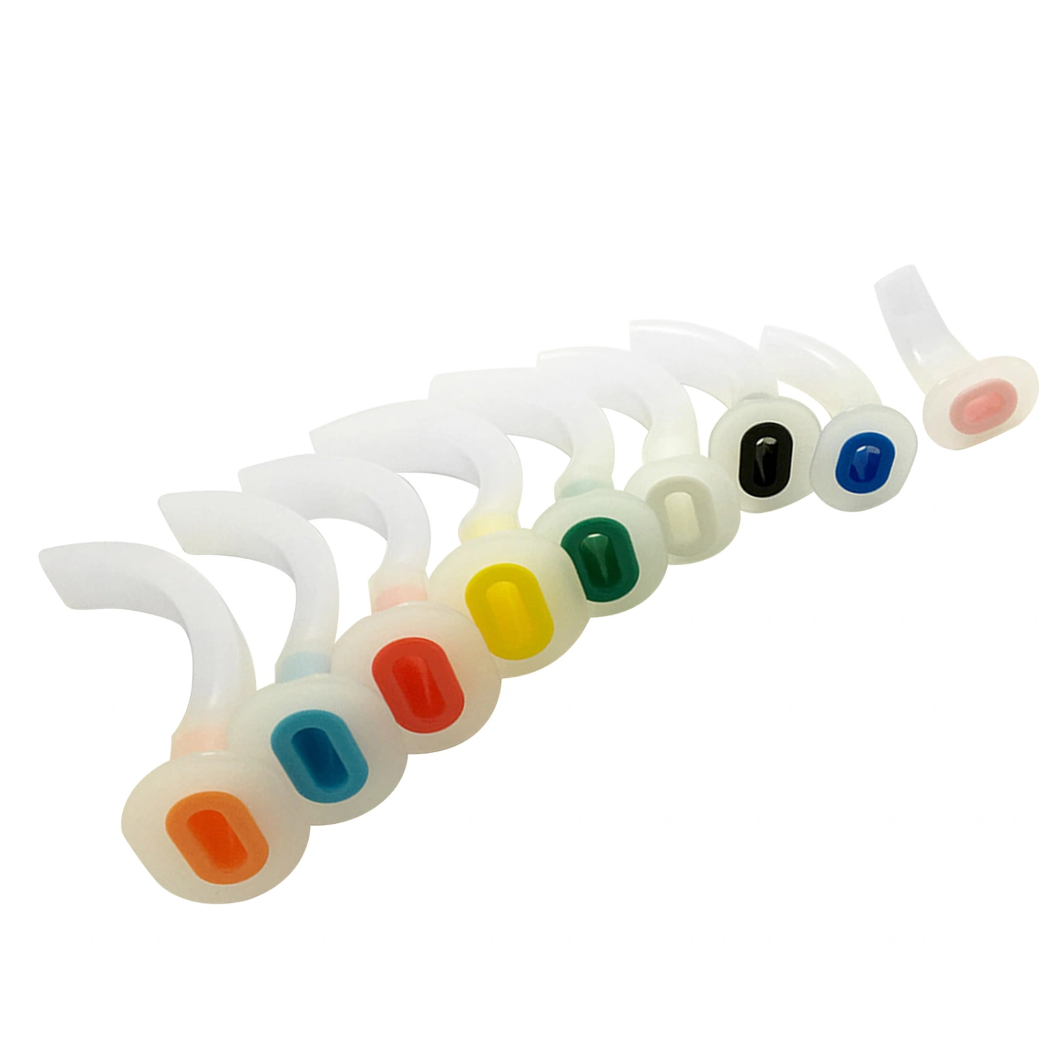 Disposable Oropharyngeal Airway Tube Multi Color 9 Size Flexible Structure Smooth Surface Airway Emergency Kit