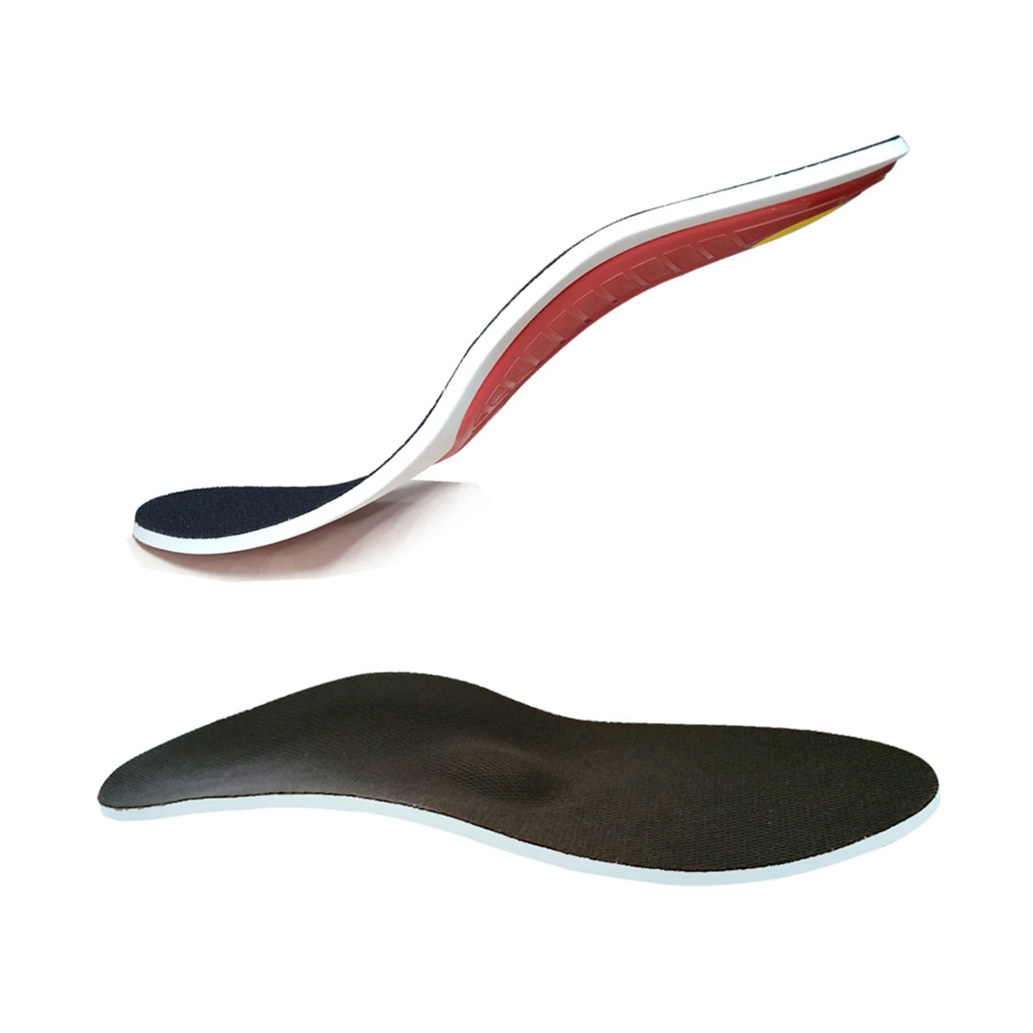 Foot Orthotic Insoles Cuttable Arch Support Inserts with Valgus Bunion Corrective Sock Red Back S 35-40