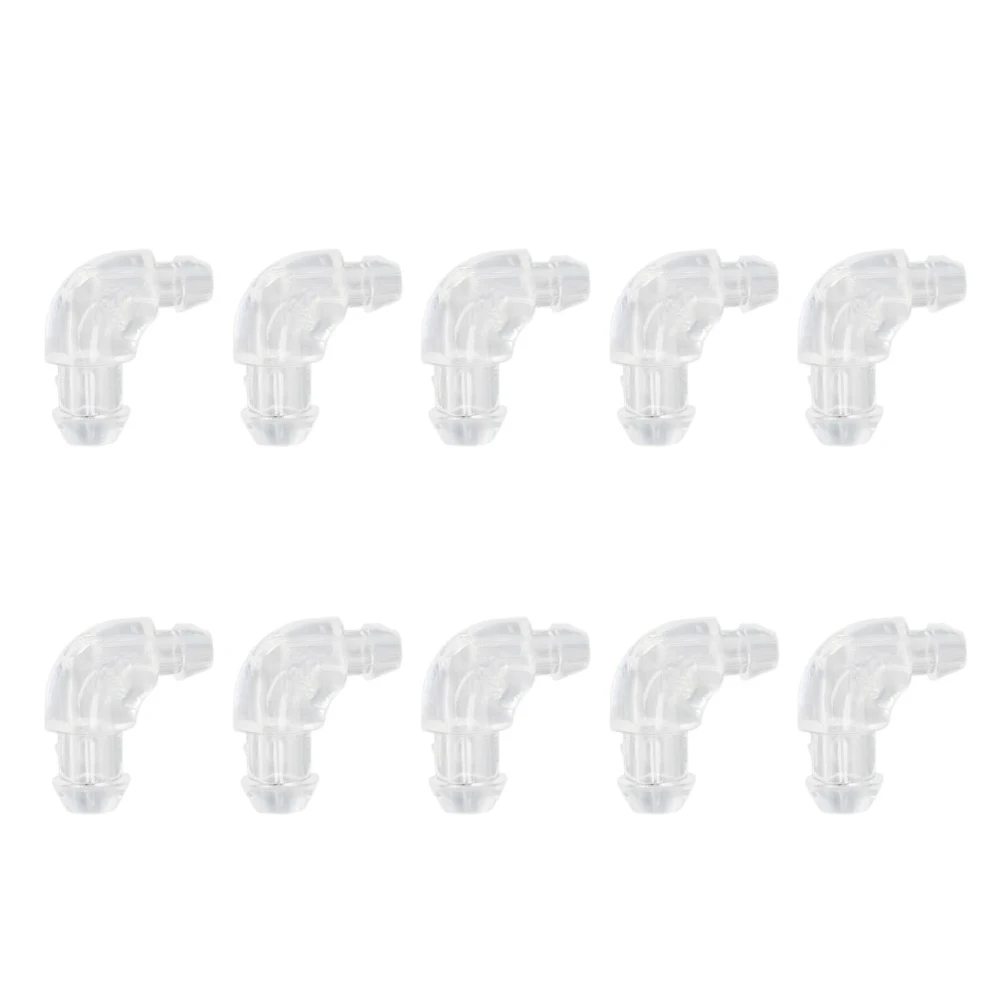 10pcs BTE Tubing Adaptor Clearer Sound Quality Transparent Sound Aid Tubing Connector For Resound