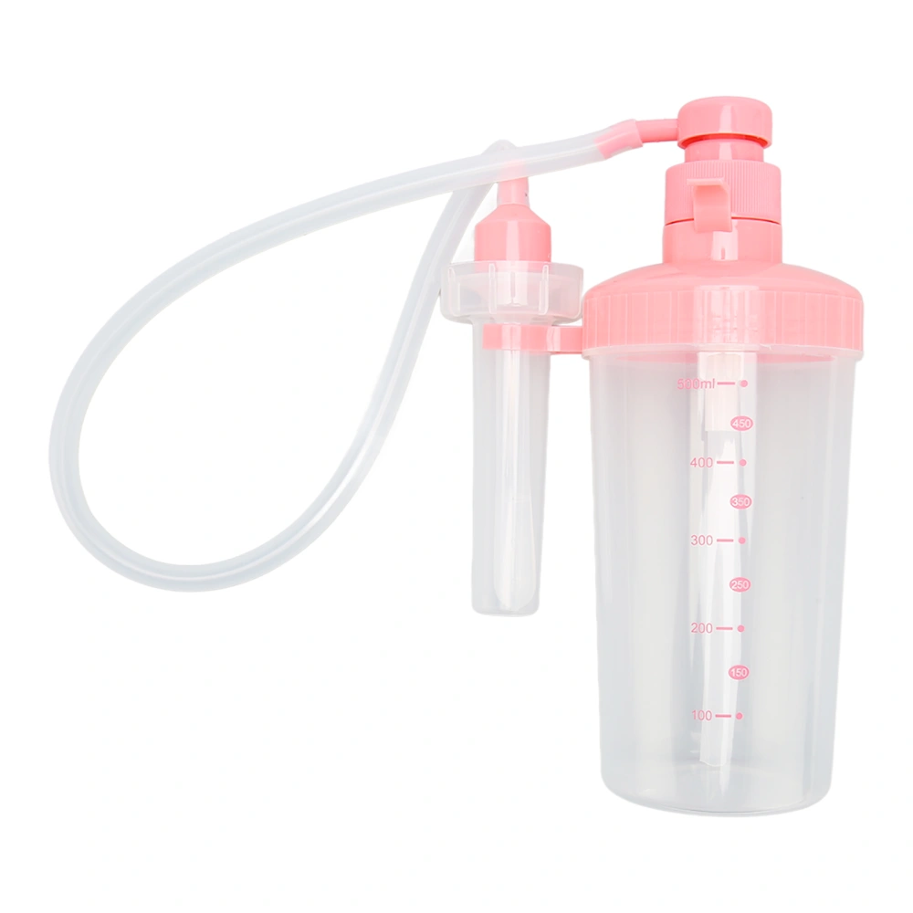 Reusable Vaginal Cleansing System Manual Pressure Stable Water Flow Vaginal Rinse Cleaner 500ML Pink