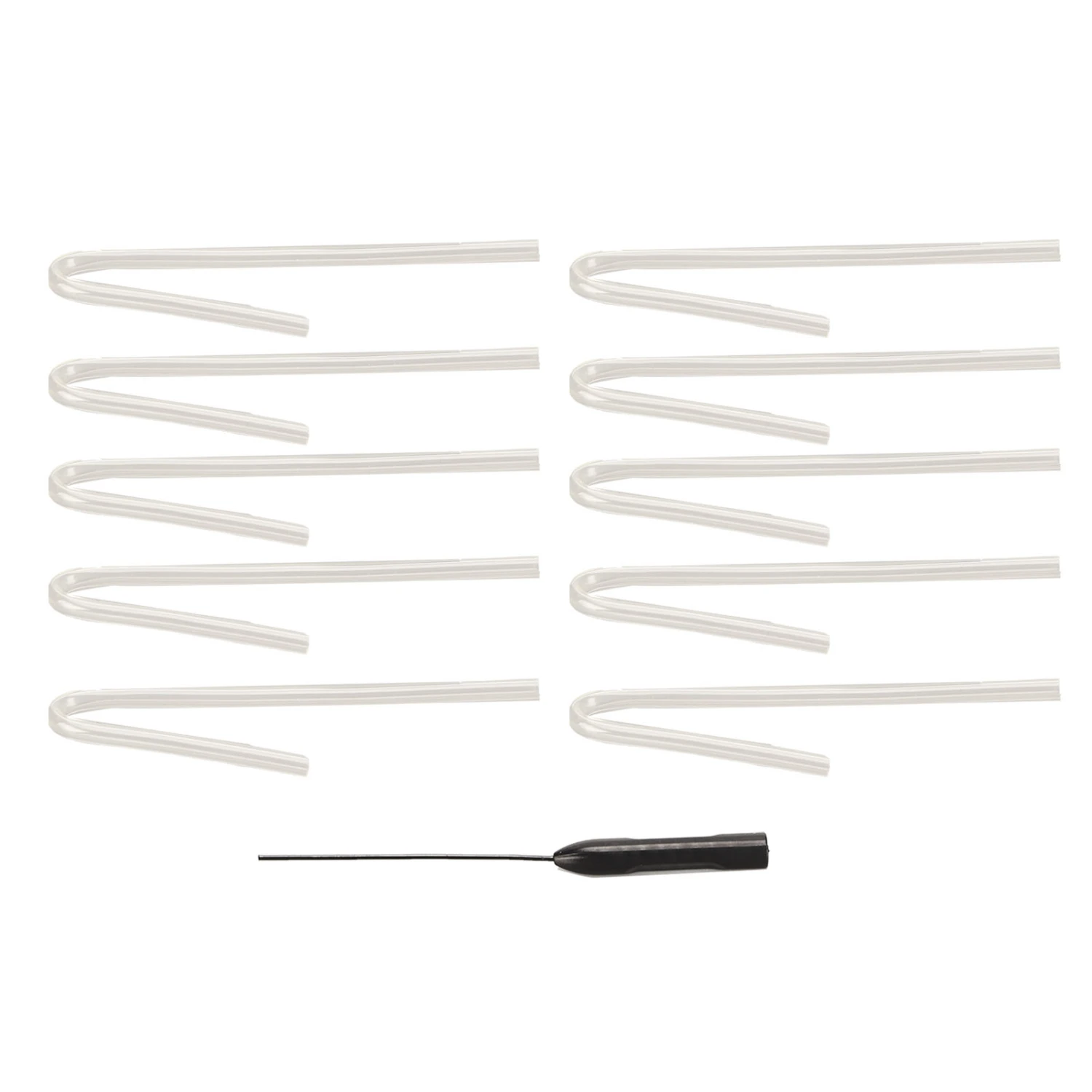 10 Pcs Hearing Aid Sound Tube Preformed Earmold Tubing Hearing Amplifiers Replacement Ear Tubes with Cleaning Rod