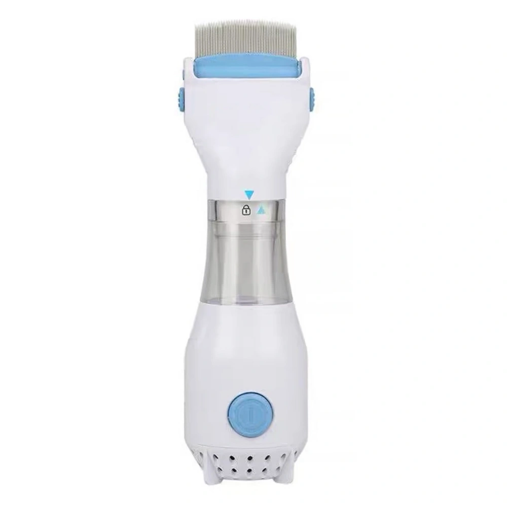 Electric Lice Removal Device Stainless Steel Electric Head Lice Comb for Hair Blue White US Plug