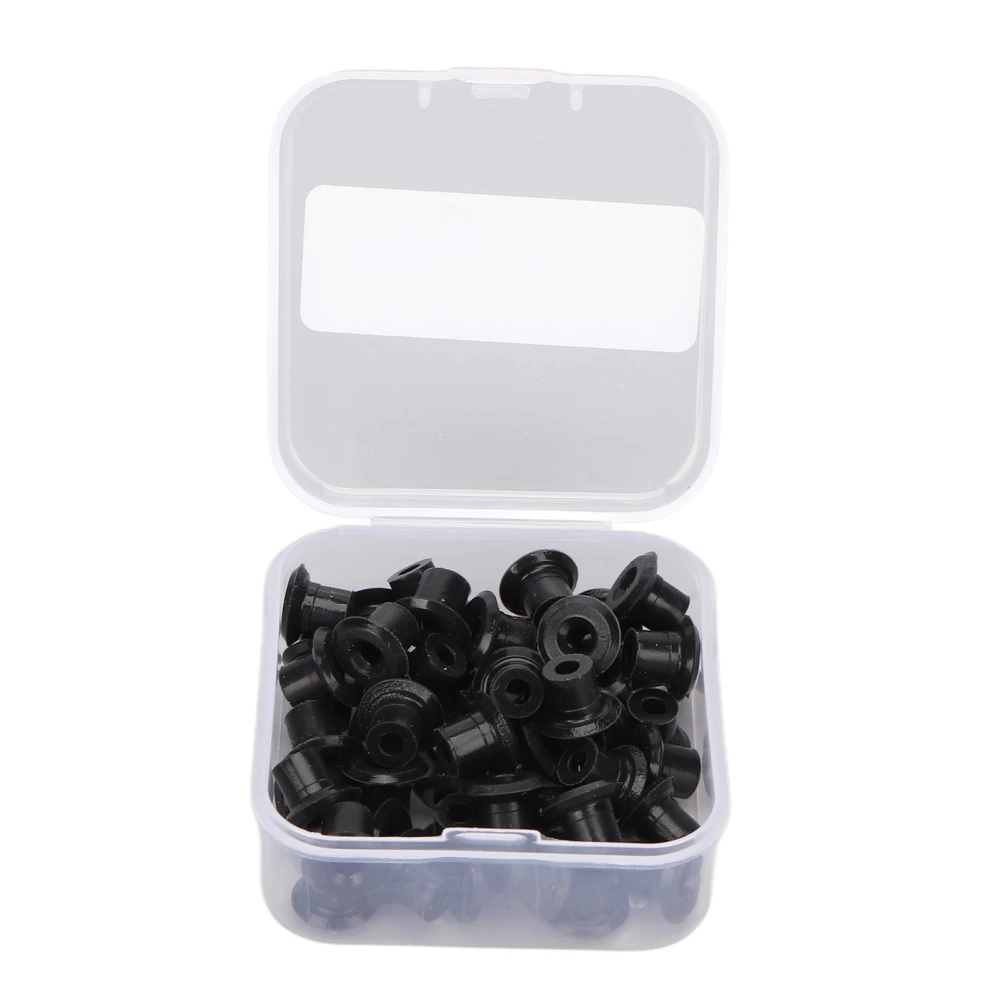 50pcs Tattoo Needle Grommets Shock Absorption Professional Soft Silicone Tattoo Machine Nipples Black