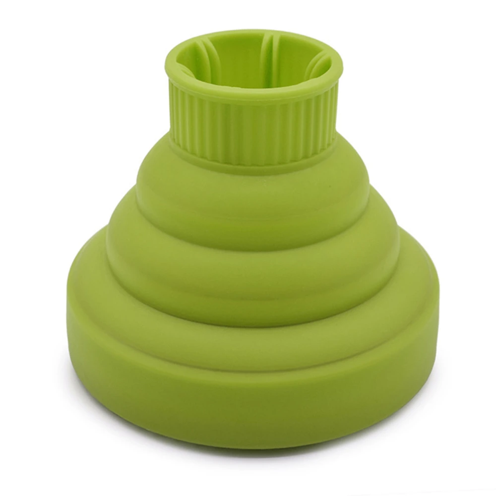 Silicone Collapsible Hair Dryer Diffuser Travel Portable Folding Blow Dryer Diffuser Attachment Green