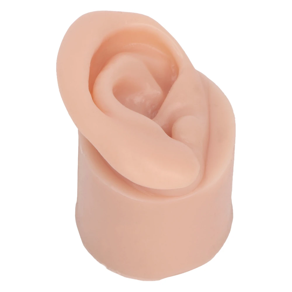 Silicone Ear Model Medium Skin Color Piercing Practice Ear Model for Earrings Display Teaching Instructions Left