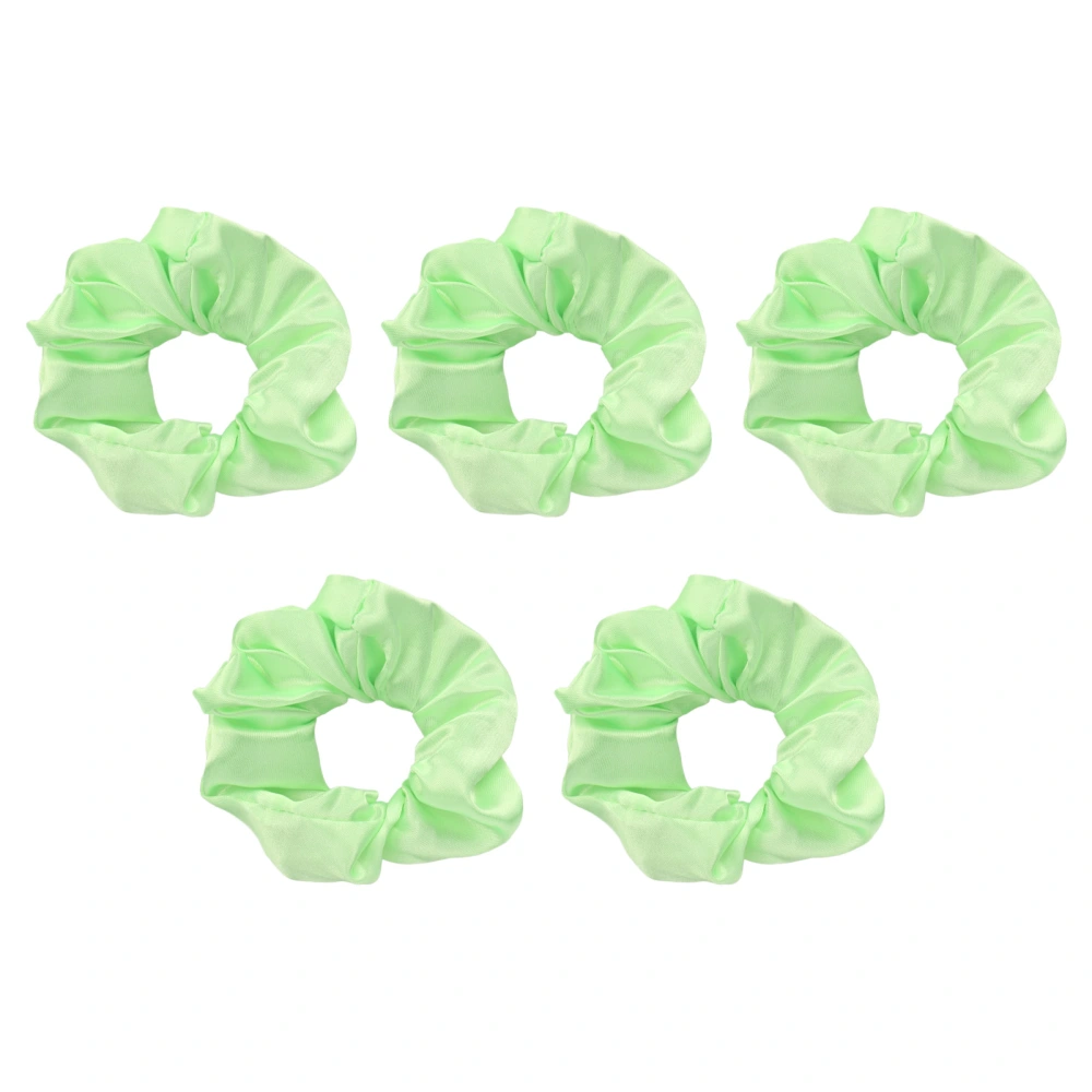 5PCS Women Light Up Hair Ties LED Luminous Hair Scrunchies Decorative Rope Headwear Green