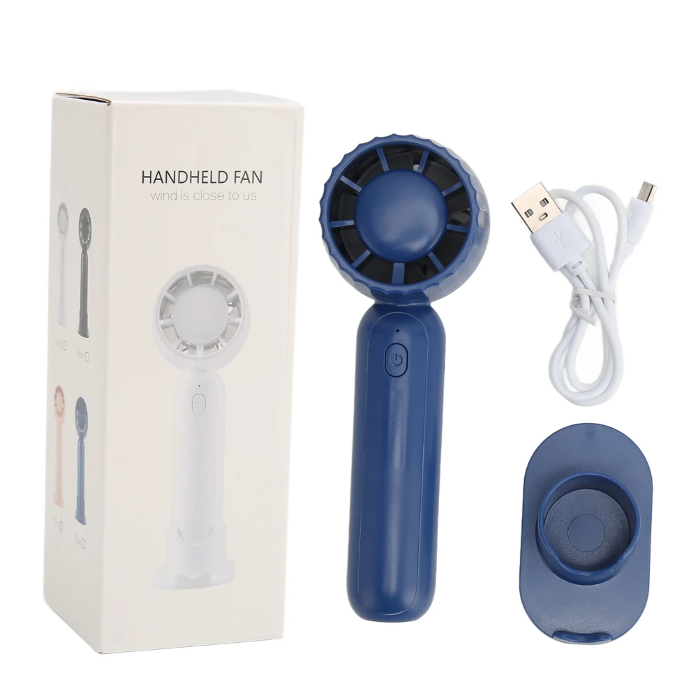 Eyelash Fan Mini Portable Handheld USB Rechargeable Silent Eyelashes Extension Glue Dryer for Beauty Salon Home Blue