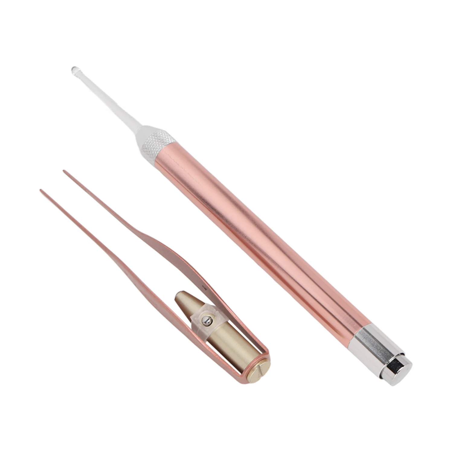 Light Ear Spoon Full Polishing Visible Ear Wax Removal with Light for Ear Cleaning Tool Rose Gold