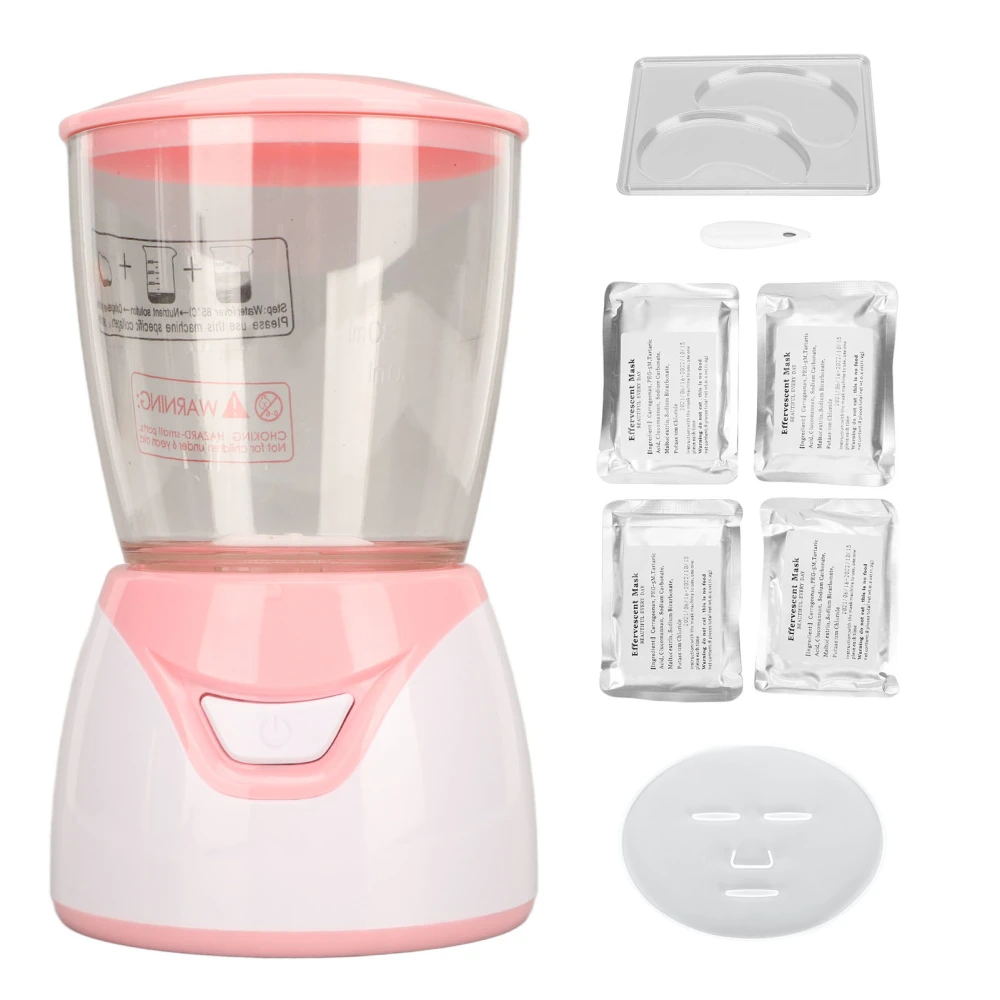 Face Mask Maker Machine Kit Automatic IPX5 Waterproof Voice Prompt Fruit Vegetable Mask Maker with 4 Pack Collagen