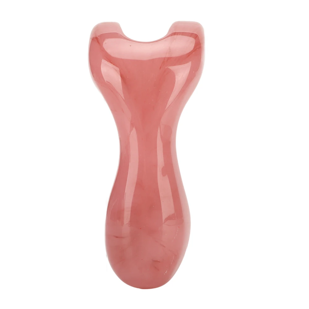 Resin Nose Scraper Y Shape Acupoint Massage Skin Lift Portable Gua Sha Resin Face Nose Massager Pink