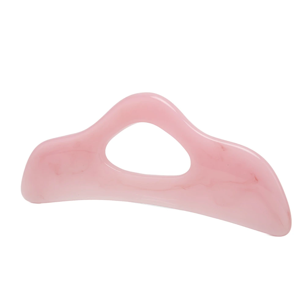 Skin Gua Sha Plate Promote Circulation Hanger Shaped Resin Skin Scraping Massage Board ​ Pink