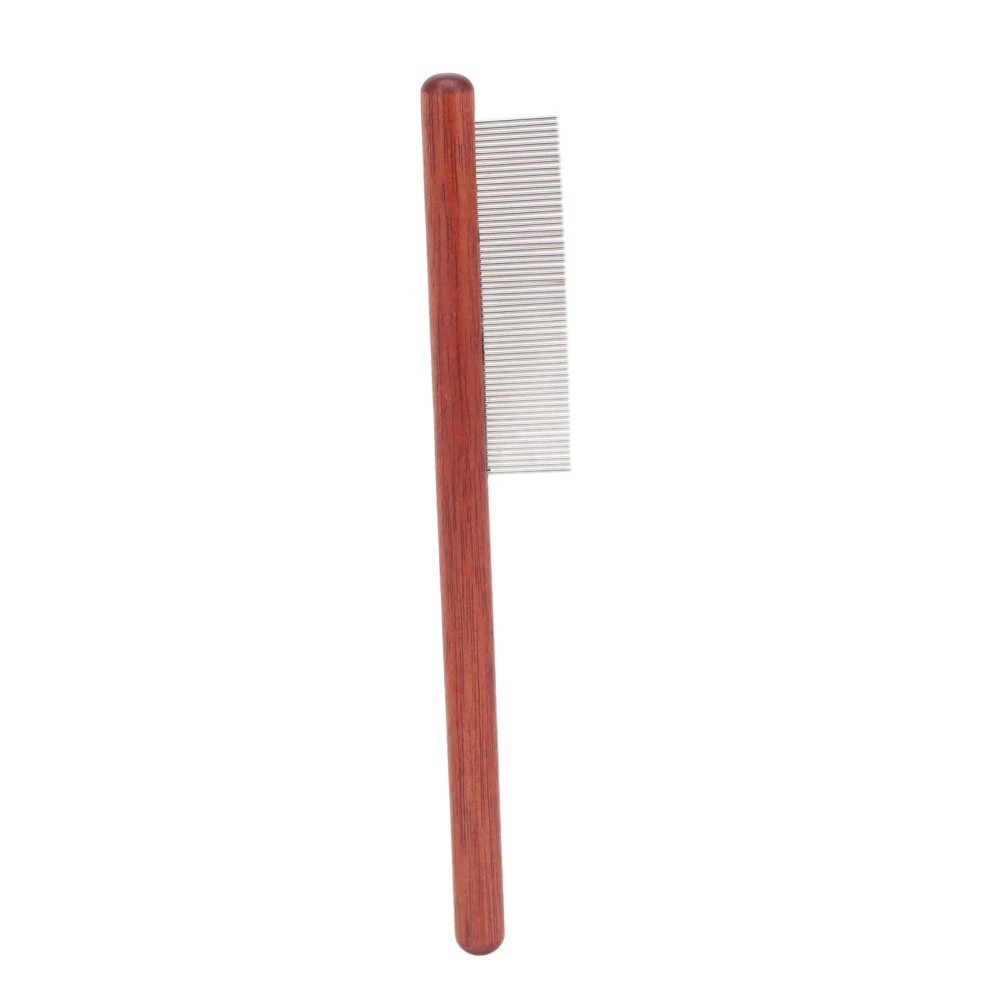 Lice Comb Fine Teeth Ergonomic Wooden Handle Stainless Steel Flea Lice Comb for Hair Care