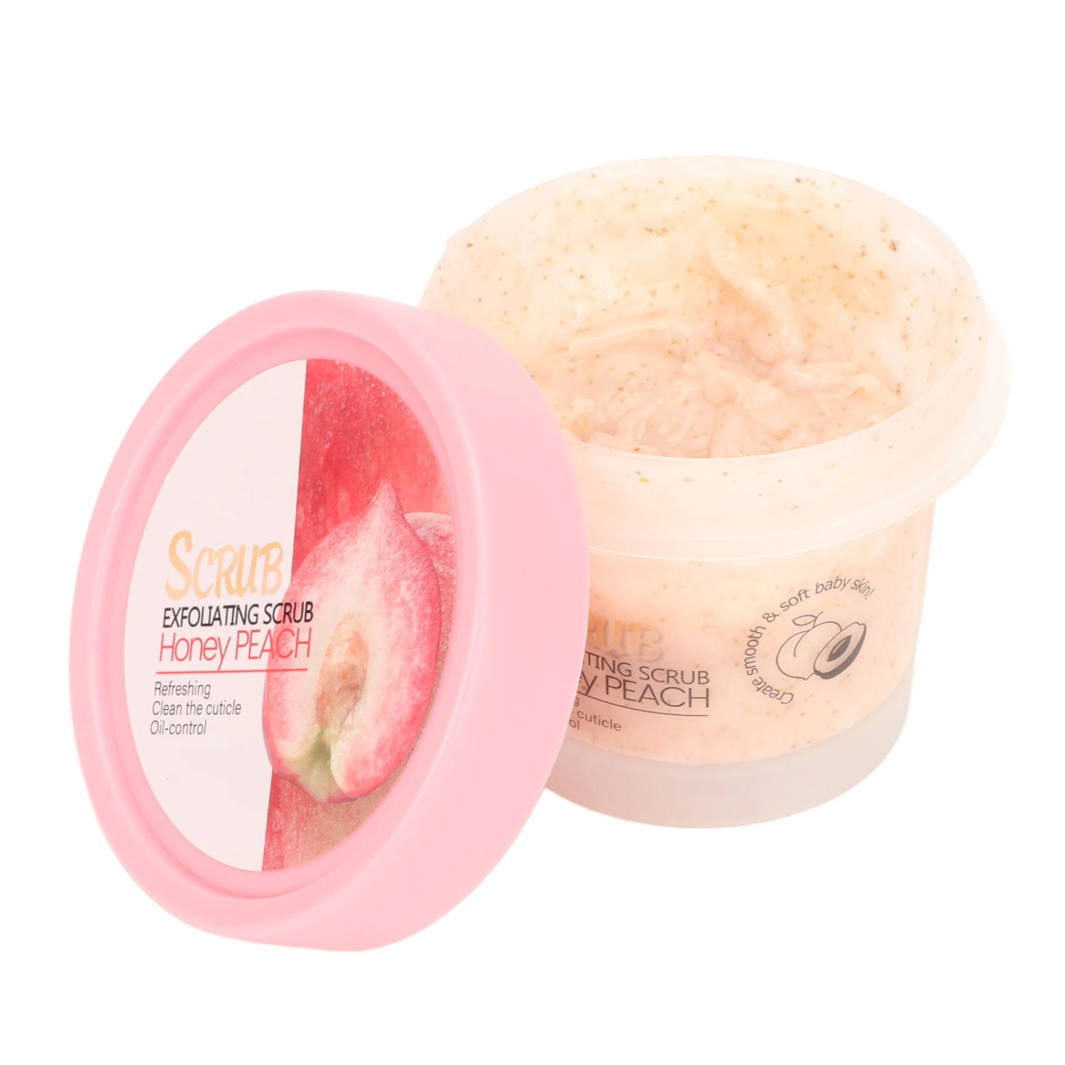 Peach Skin Scrub Deep Cleansing Unclog Pores Nourishing Skin Body Exfoliating Scrub Cream 100g