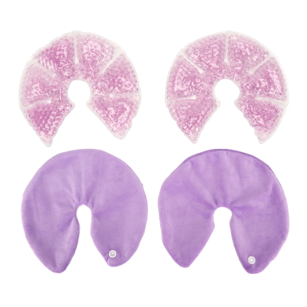 1 Pair Breast Therapy Gel Pads Reusable Hot Cold Reduce Pain Postpartum Recovery Breast Ice Gel Pack Purple