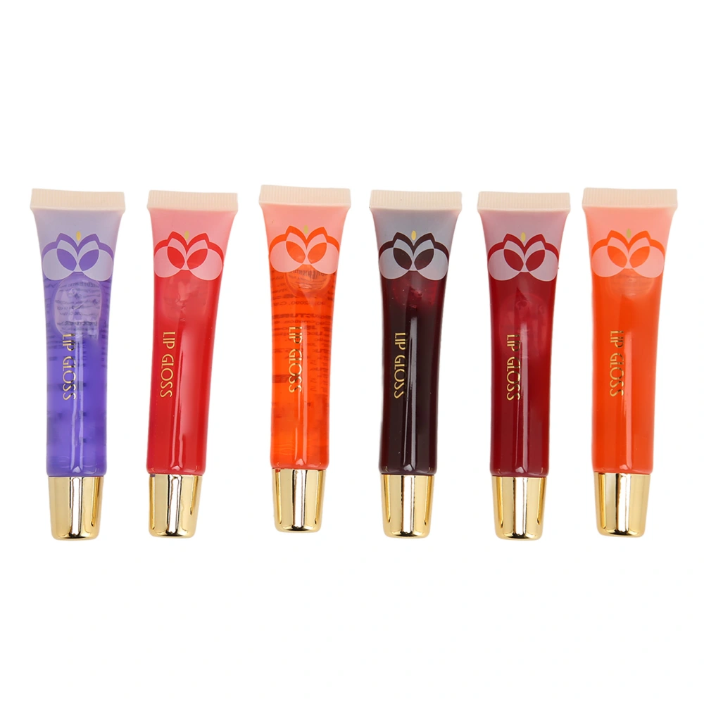 6pcs Lip Oil Shimmering Color Changing Moisturizing Hydrating Plumping Lip Gloss for Makeup