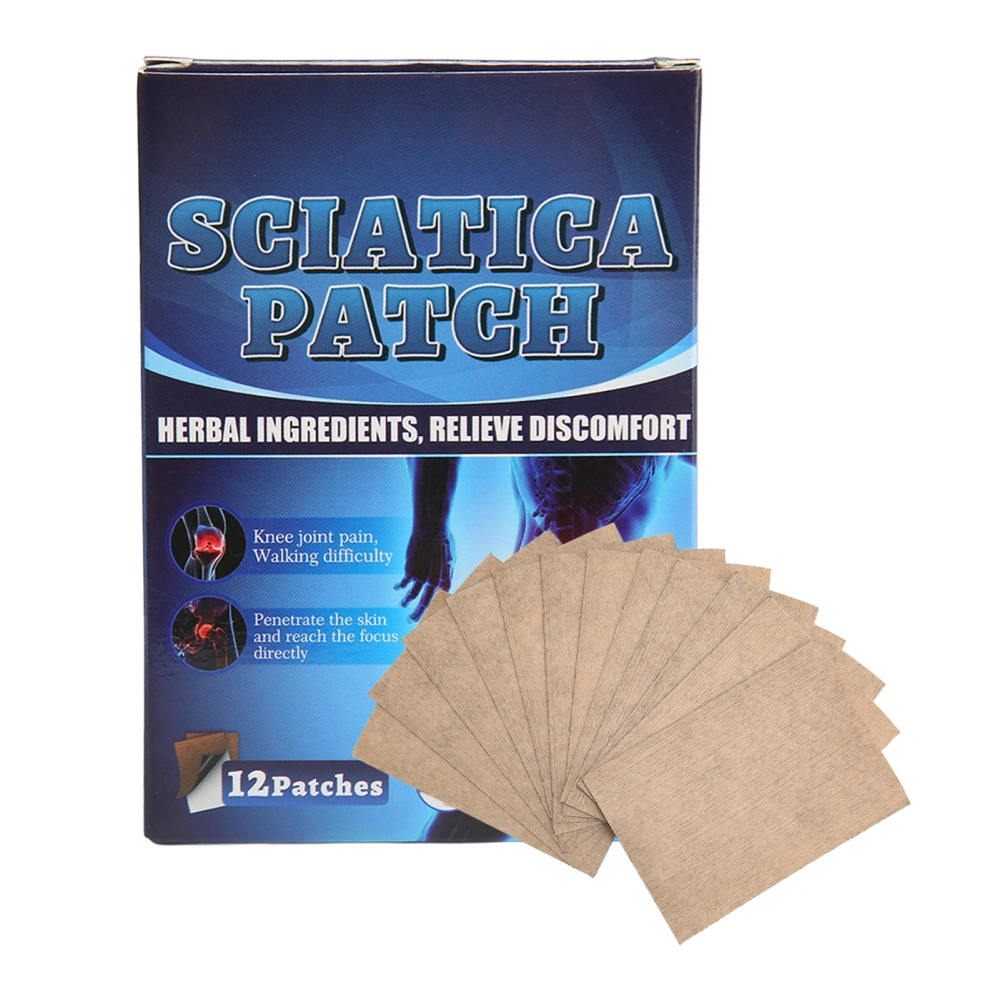 12pcs Sciatica Patch Plant Extract Soft Breathable Knee Joint Soreness Relief Patch for Men Women