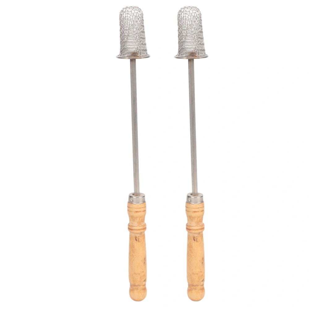 2pcs Cupping Booster Ignition Rod Cotton Head Wooden Handle Stainless Steel Traditional Reusable Cupping Ignition Rod