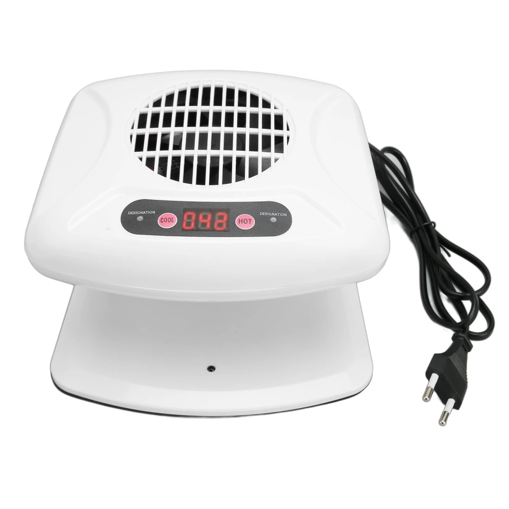 Single Hand Nail Air Dryer Warm Cool Wind Automatic Sensor Nail Fan Blow Dryer for Home Salon White EU Plug 220V