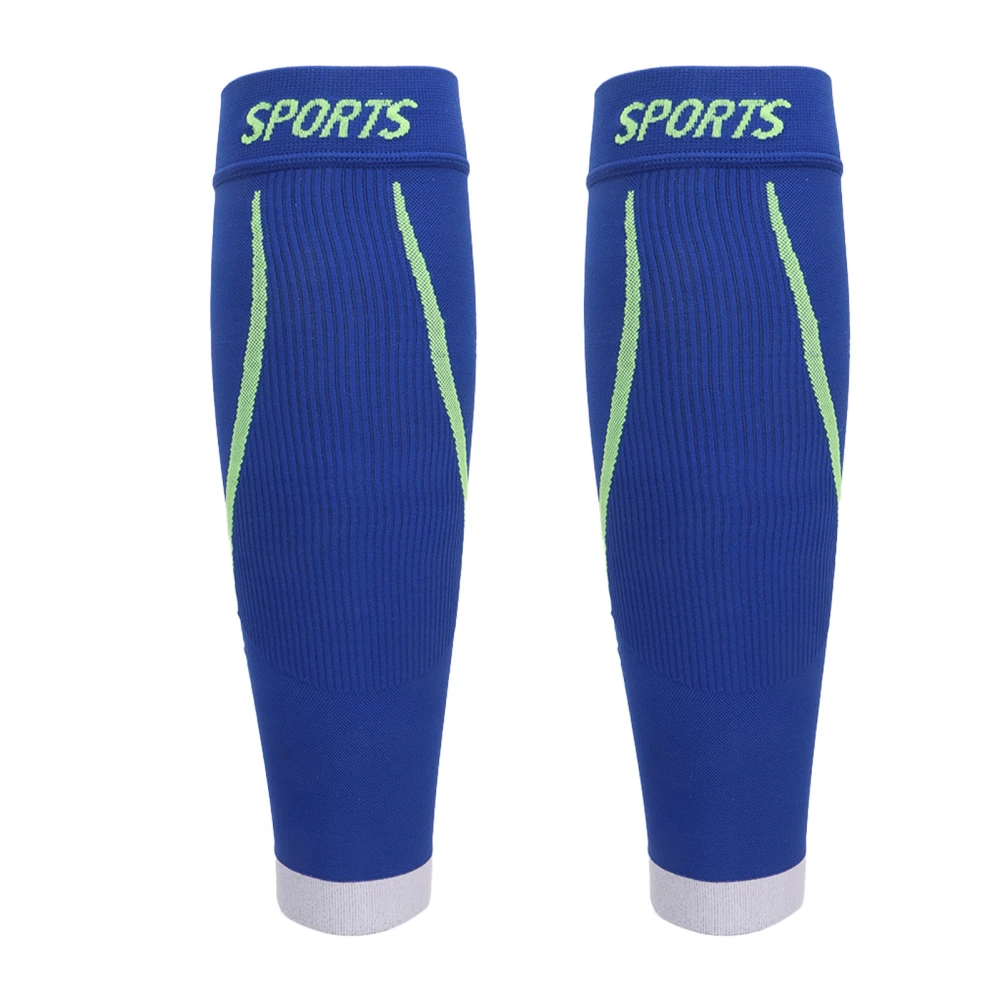 Calf Compression Sleeves Footless Leg Compression Sleeve Splint for Sports Running Dark Blue L/XL