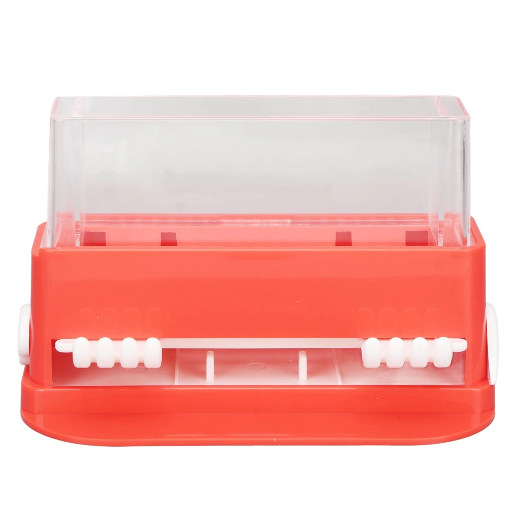 Micro Applicator Holder Box Transparent Large Capacity Plastic Dental Applicator Brush Dispenser Red