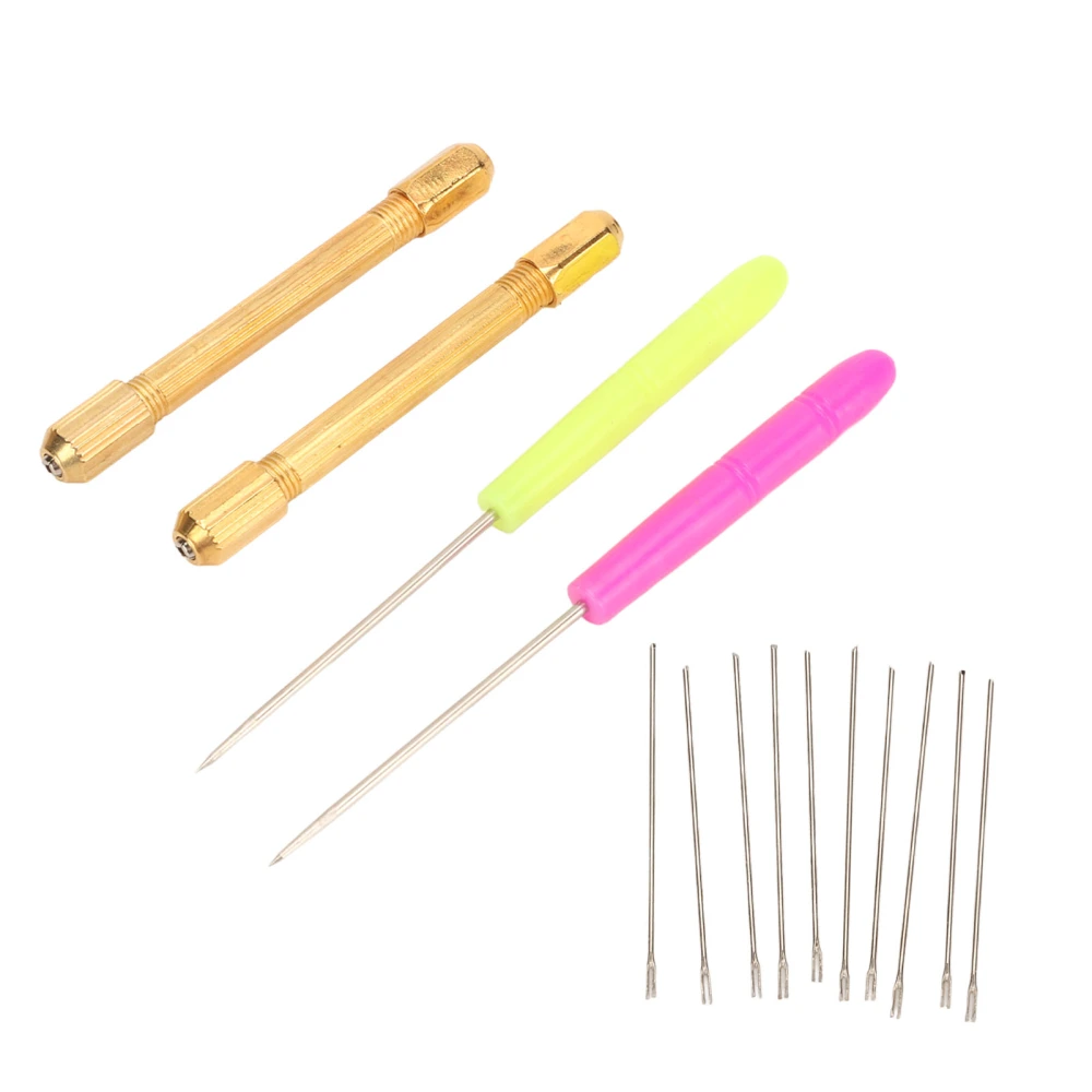 Doll Hair Root Holder Tools with 2 Awls Alloy Handles Long Lasting Lightweight Doll Hair Making Supplies