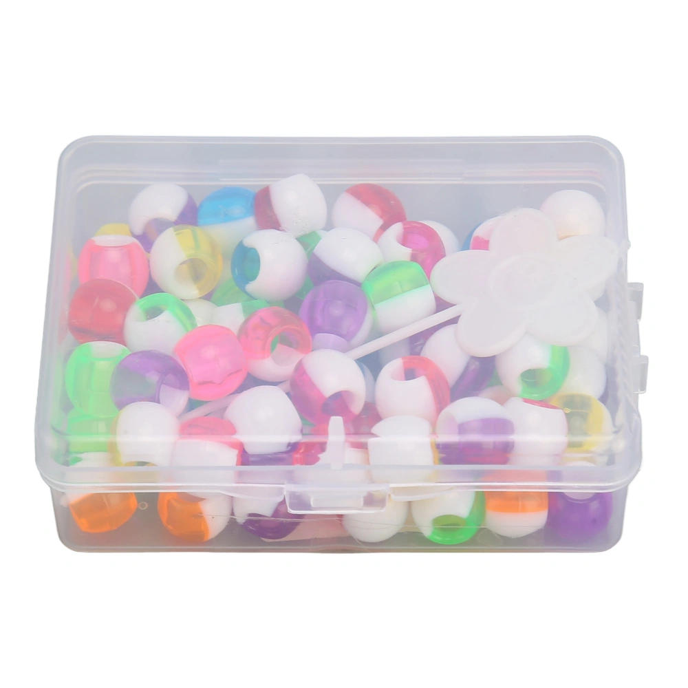 75pcs Hair Acrylic Beads Colorful DIY Resin Dreadlock Beads Accessories with Hair Beader for Party Wedding