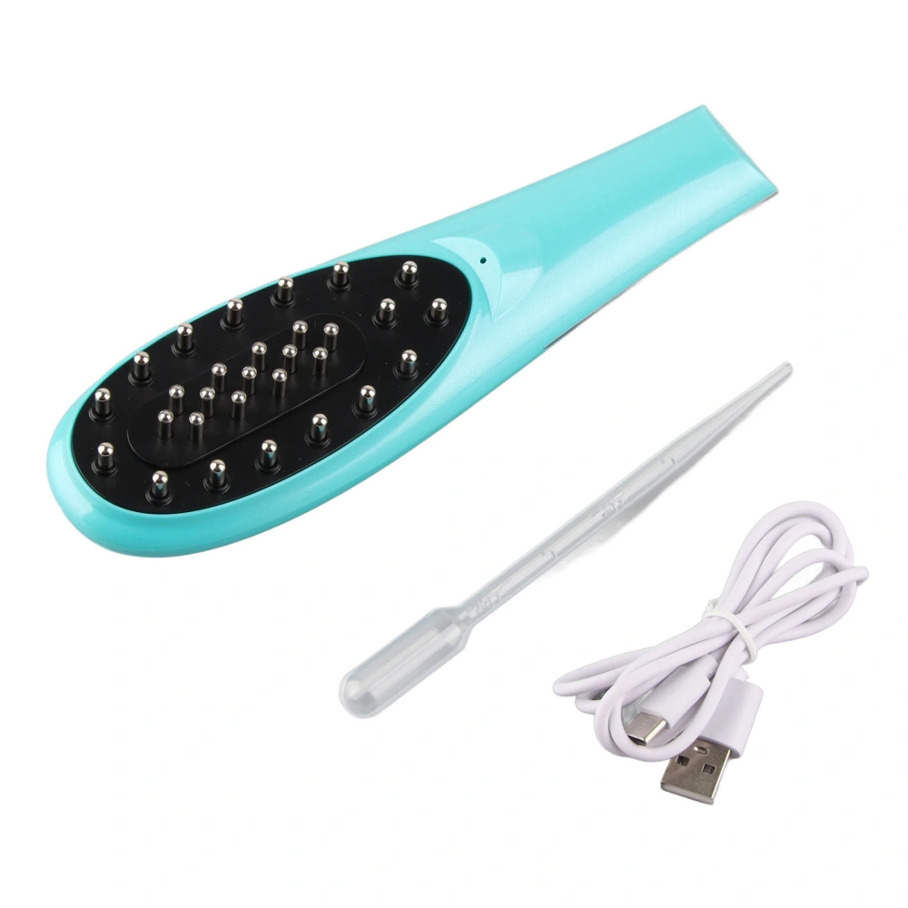 Scalp Applicator Massage Comb Negative Ion Red LED Light 5 Gears Adjustment Hair Regrowth Scalp Applicator Green